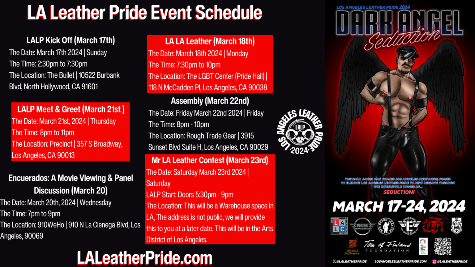 Events Los Angeles Leather Pride 2024
